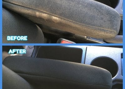 Before and after detailing - Car seat