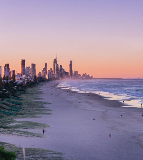 Image of Miami, QLD beach at sunset