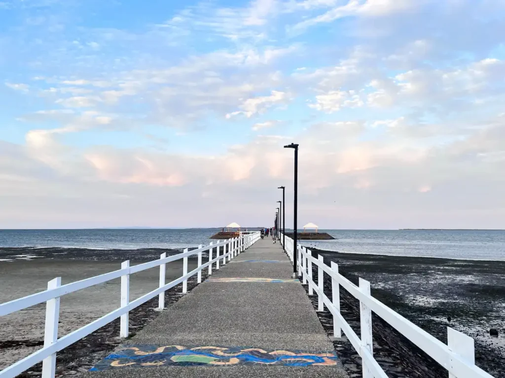 Wynnum Jetty, Brisbane, Queensland, Australia decorated with mosaics